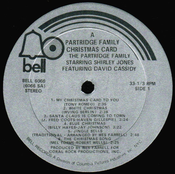 Partridge Family, The Starring Shirley Jones (2) Featuring David Cassidy : A Partridge Family Christmas Card (LP,Album,Reissue,Stereo)