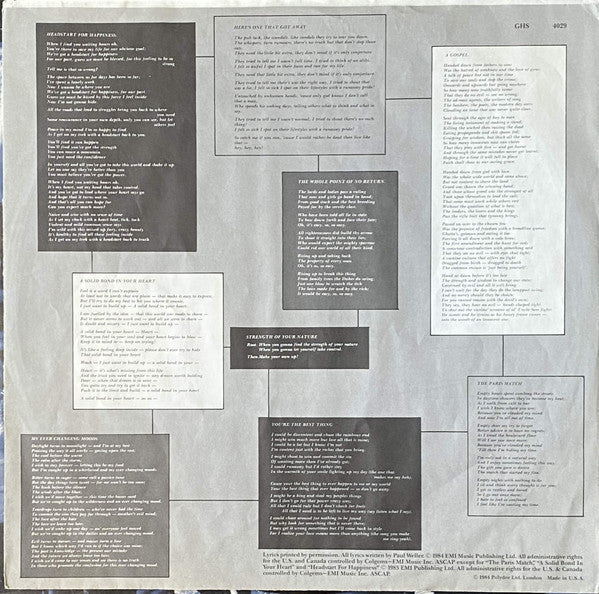 The Style Council : My Ever Changing Moods (LP, Album, Jac)