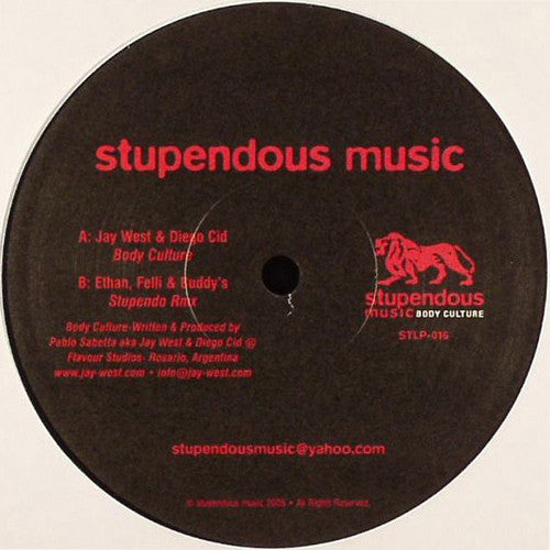 Jay West & Diego Cid : Body Culture (12")
