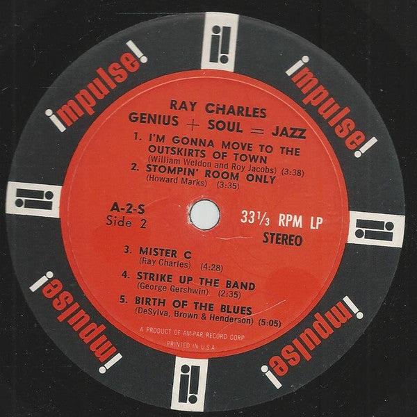 Ray Charles : Genius + Soul = Jazz (LP, Album, Gat)