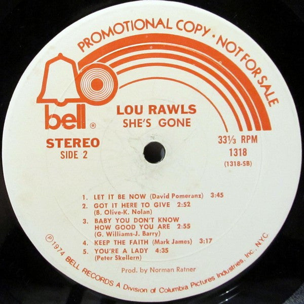 Lou Rawls : She's Gone (LP, Album, Promo, Mon)