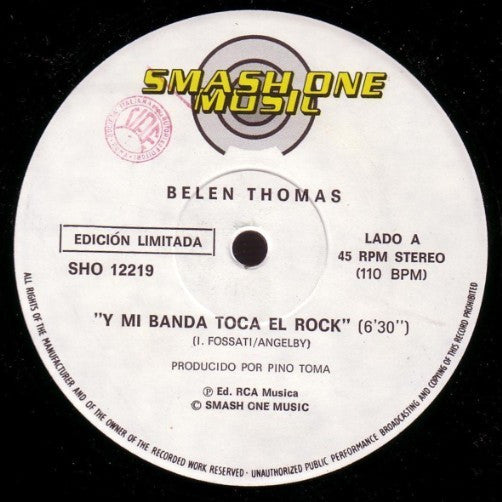 Belen Thomas : Y Mi Banda Toca El Rock (12", Ltd)