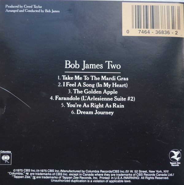 Bob James : Two (CD, Album, RE)