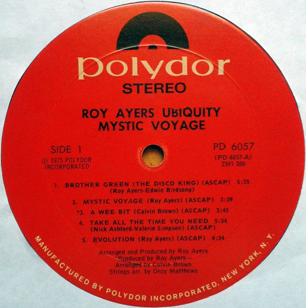 Roy Ayers Ubiquity : Mystic Voyage (LP, Album, Mon)
