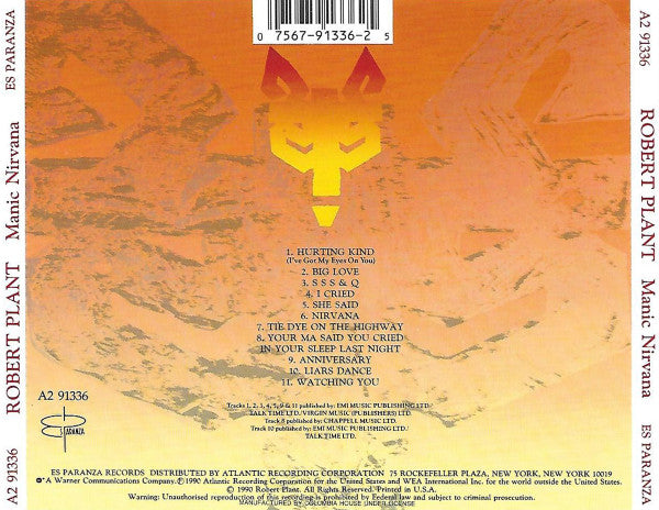 Robert Plant : Manic Nirvana (CD, Album, Club)