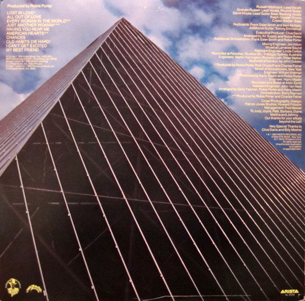 Air Supply : Lost In Love (LP, Album, Ter)