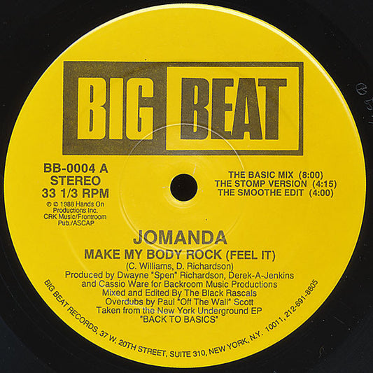 Jomanda : Make My Body Rock (Feel It) (12")