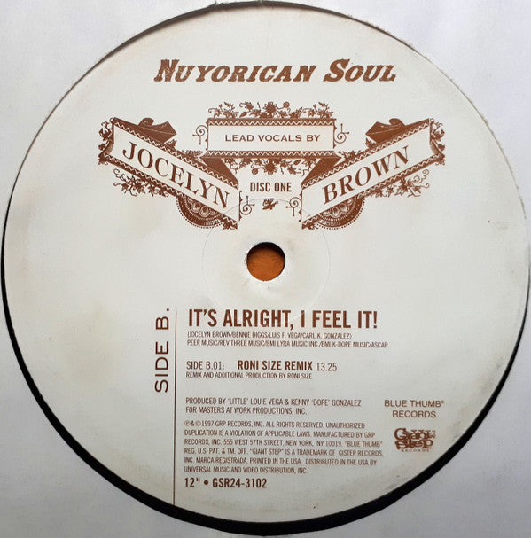 Nuyorican Soul feat. Jocelyn Brown : It's Alright, I Feel It! (2x12", Single)