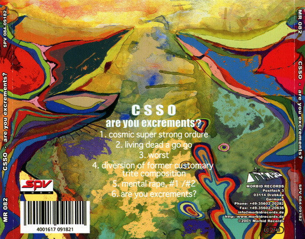 CSSO* : Are You Excrements? (CD, Album)
