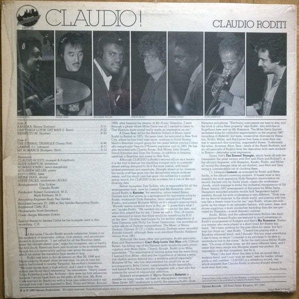Claudio Roditi : Claudio! (LP, Album)