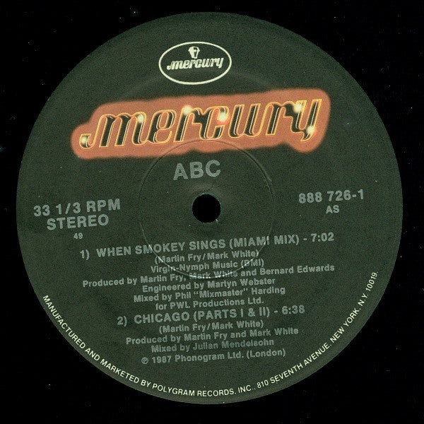 ABC : When Smokey Sings (12", Single)