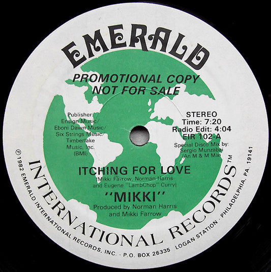Mikki* : Itching For Love (12", Promo)