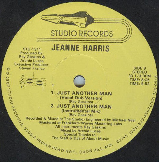 Jeanne Harris : Just Another Man (12")