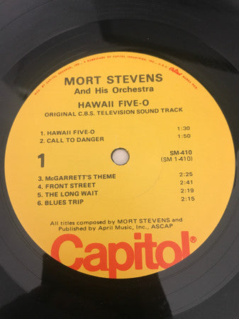 Morton Stevens : Original Hawaii Five-O TV Sound Track (LP, Album, RE)