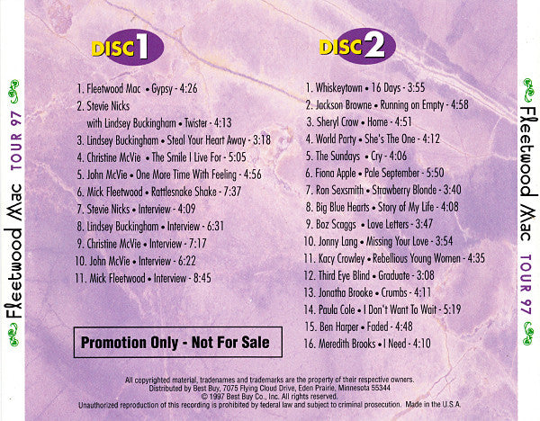 Fleetwood Mac : Best Buy Presents Fleetwood Mac Tour 97 (2xCD, Comp, Promo, Transcription)