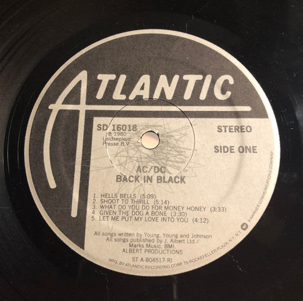 AC/DC : Back In Black (LP, Album, RI )