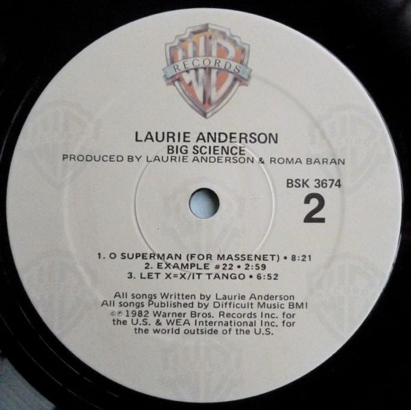Laurie Anderson : Big Science (LP, Album, Win)