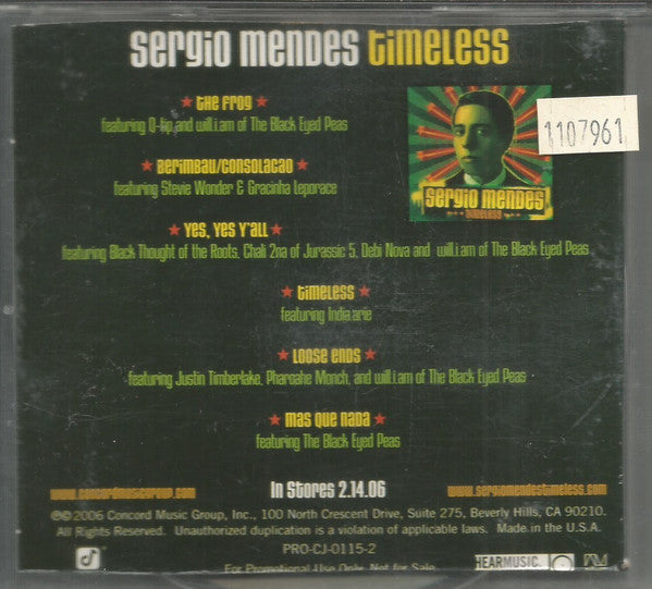 Sérgio Mendes : Selections From Timeless (CD, EP, Promo)