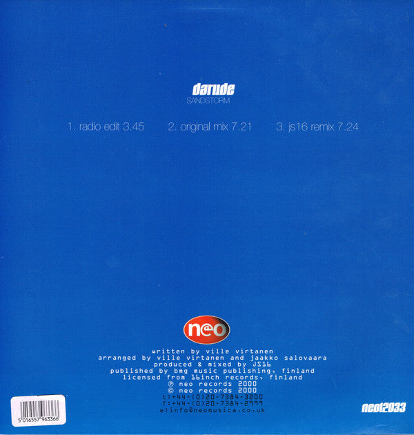 Darude : Sandstorm (12", Single)