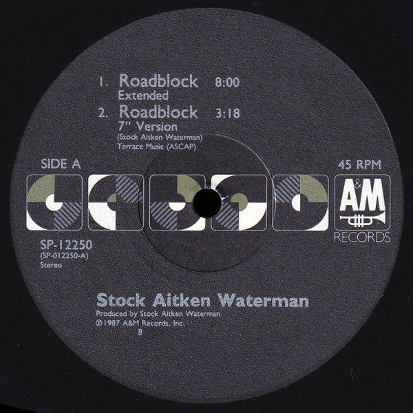 Stock Aitken Waterman* : Roadblock (12", Single)