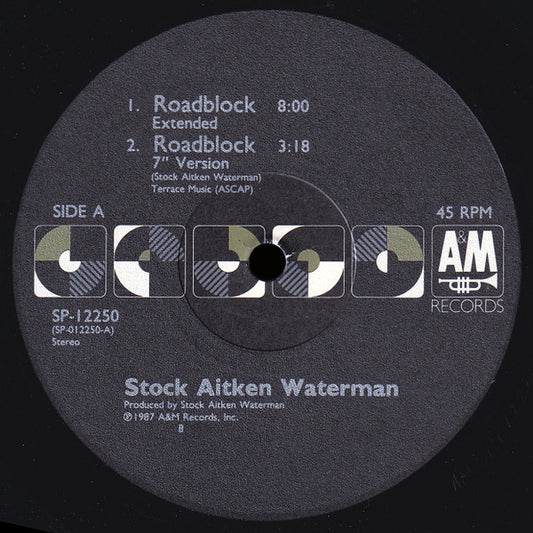 Stock Aitken Waterman* : Roadblock (12", Single)