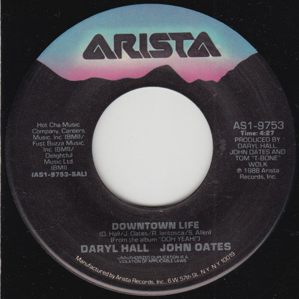 Daryl Hall John Oates* : Downtown Life (7", Single)