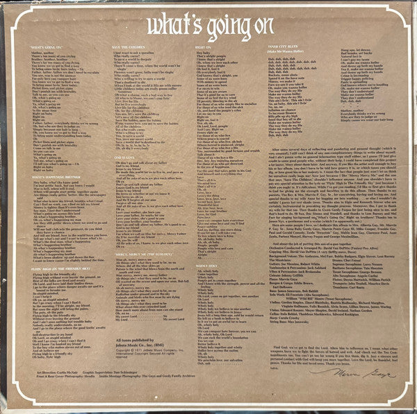 Marvin Gaye : What's Going On (LP, Album, Sup)
