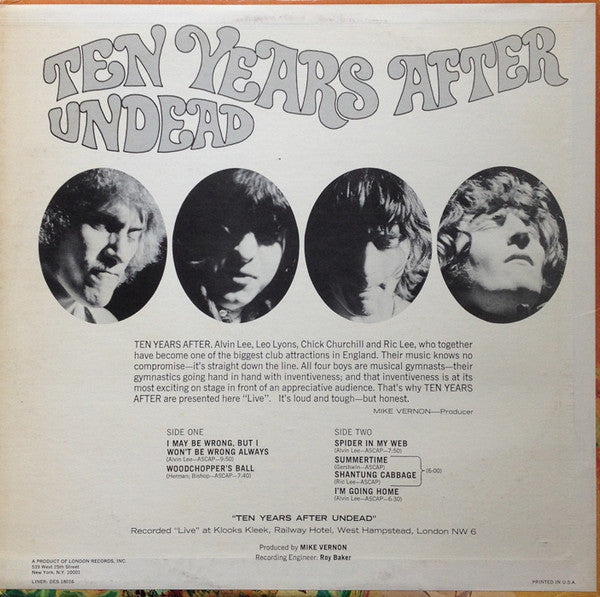 Ten Years After : Undead (LP, Album)