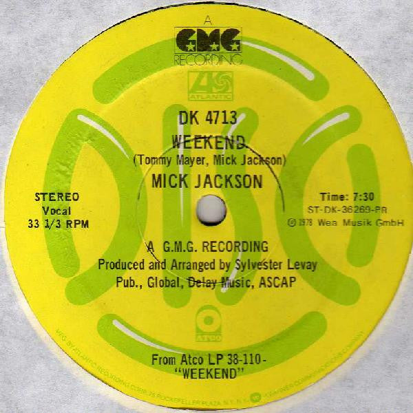 Mick Jackson : Weekend (12", Single)