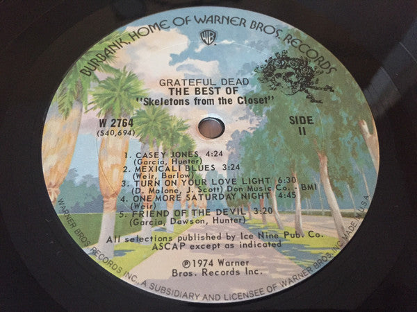 Grateful Dead, The : The Best Of The Grateful Dead: Skeletons From The Closet (LP,Compilation)