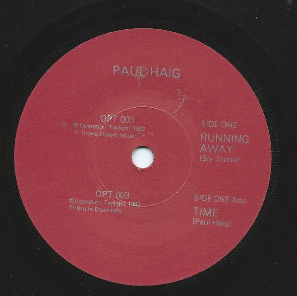 Paul Haig : Running Away (7", Single)