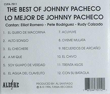 Johnny Pacheco : Lo Mejor De Pacheco (CD, Comp, RE)