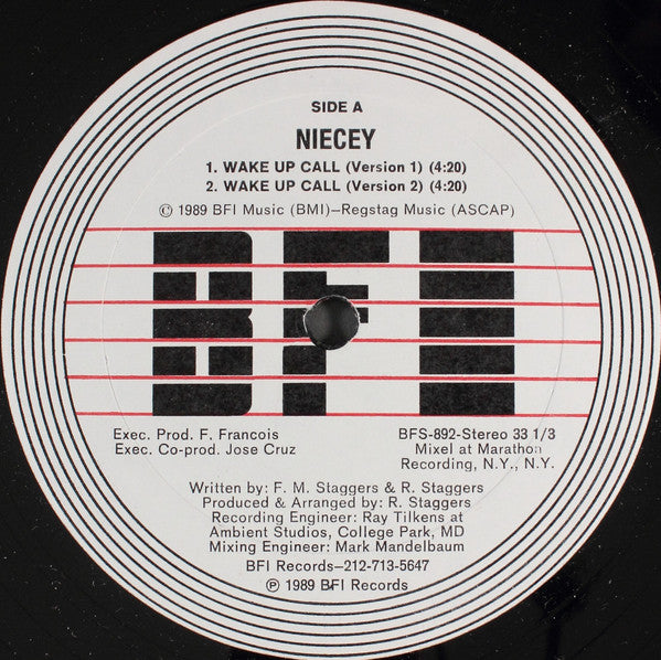 Niecey* : Wake Up Call (12")