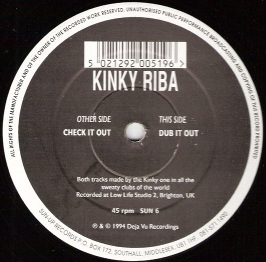 Kinky Riba : Check It Out / Dub It Out (12")