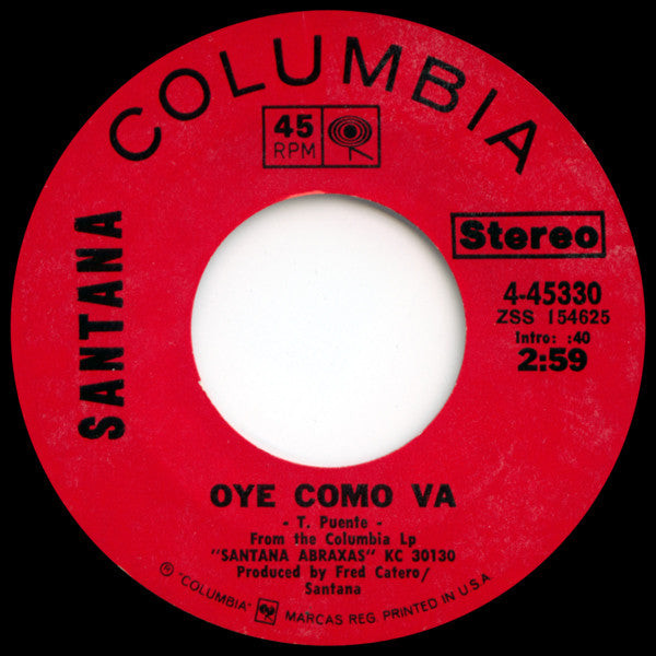 Santana : Oye Como Va (7", Single, Styrene, Pit)