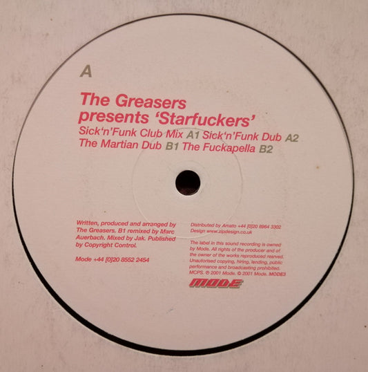 The Greasers* : Starfuckers (12")