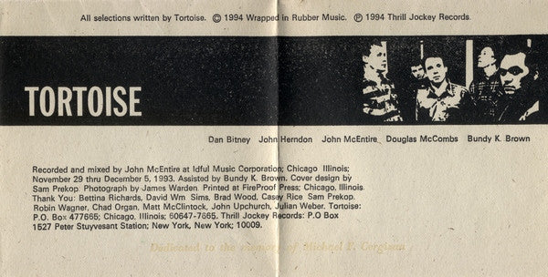 Tortoise : Tortoise (CD, Album)