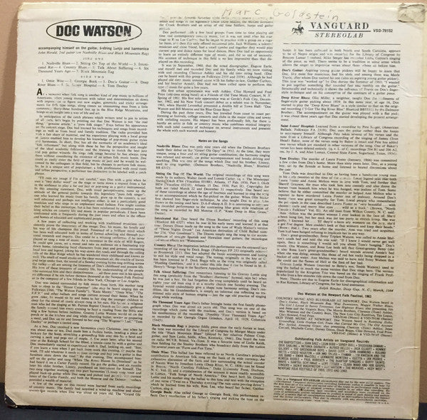 Doc Watson : Doc Watson (LP, Album)