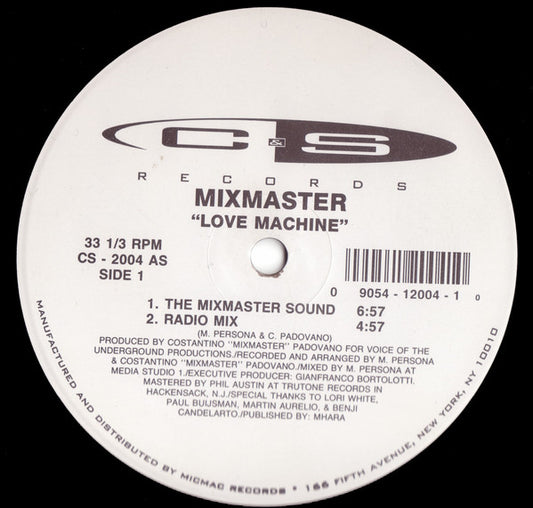 Mixmaster (2) : Love Machine (12")