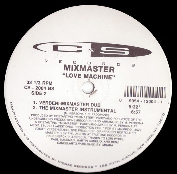 Mixmaster (2) : Love Machine (12")