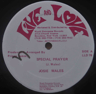Josie Wales* : Special Prayer (12")