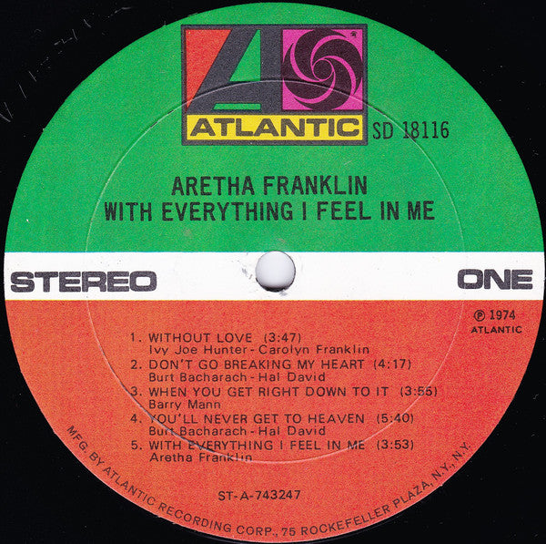 Aretha Franklin : With Everything I Feel In Me (LP, Album)