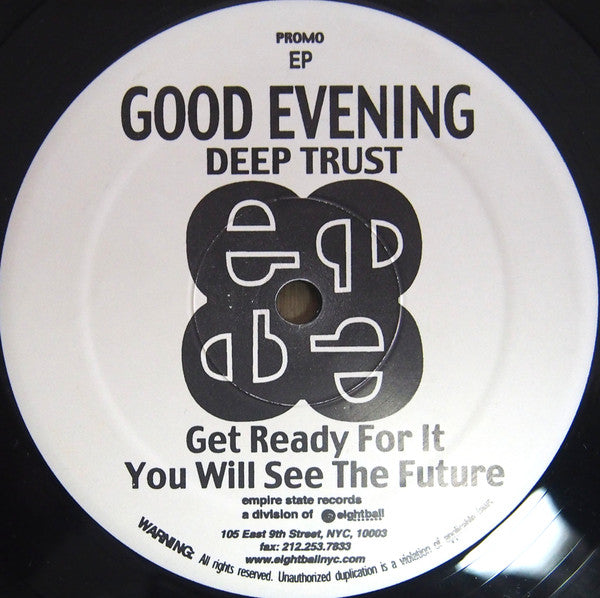 Deep Trust : Good Evening EP (12", Promo)
