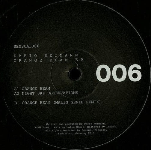 Dario Reimann : Orange Beam EP (12",33 ⅓ RPM,45 RPM,EP)