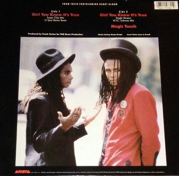 Milli Vanilli : Girl You Know It's True (12")
