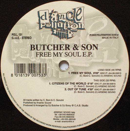 Butcher & Son : Free My Soul E.P. (12", EP)