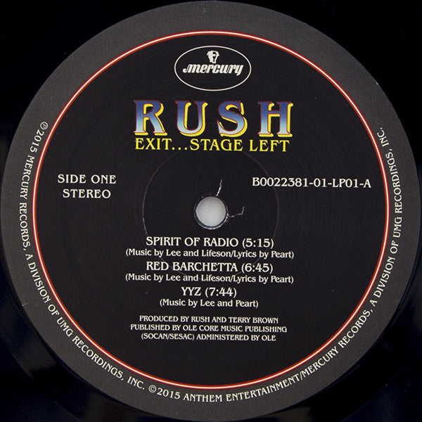 Rush : Exit... Stage Left (2xLP, Album, RE, RM, 200)