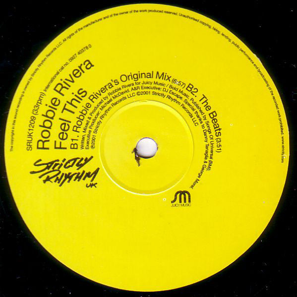 Robbie Rivera : Feel This (12")
