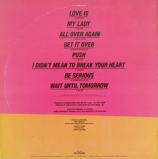 One Way : Love Is... One Way (LP, Album)