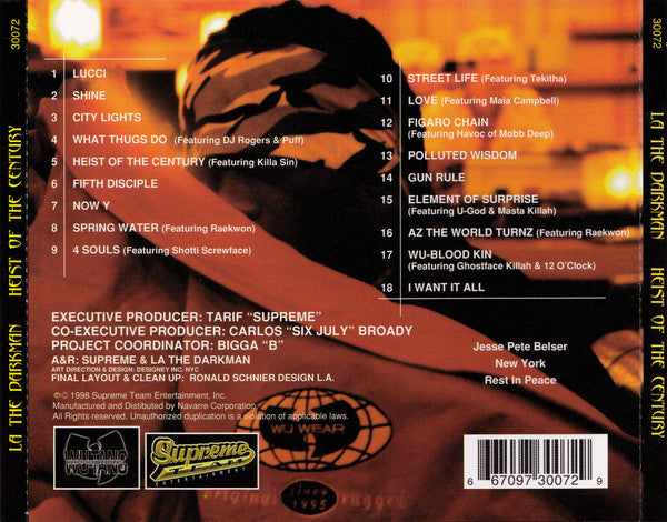 La The Darkman : Heist Of The Century (CD, Album)